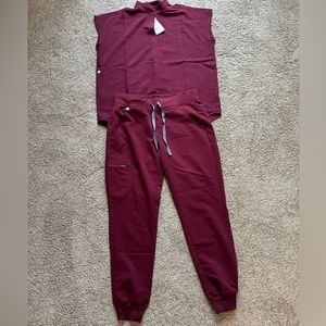 FIGS- Top is NWT and bottoms have never been worn but tags torn off.